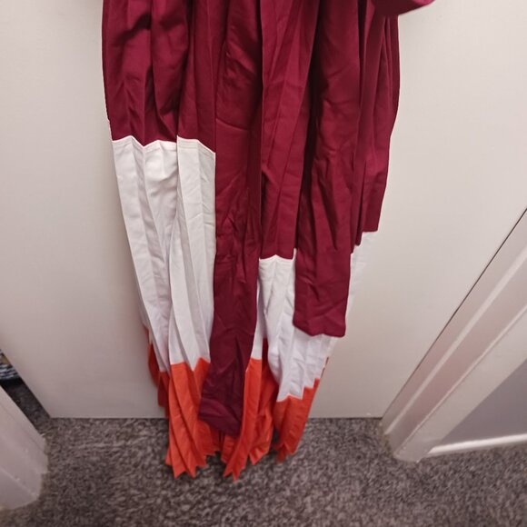 Ashley Stewart  size 30/32 color block jumpsuit red orange and white - Picture 6 of 11